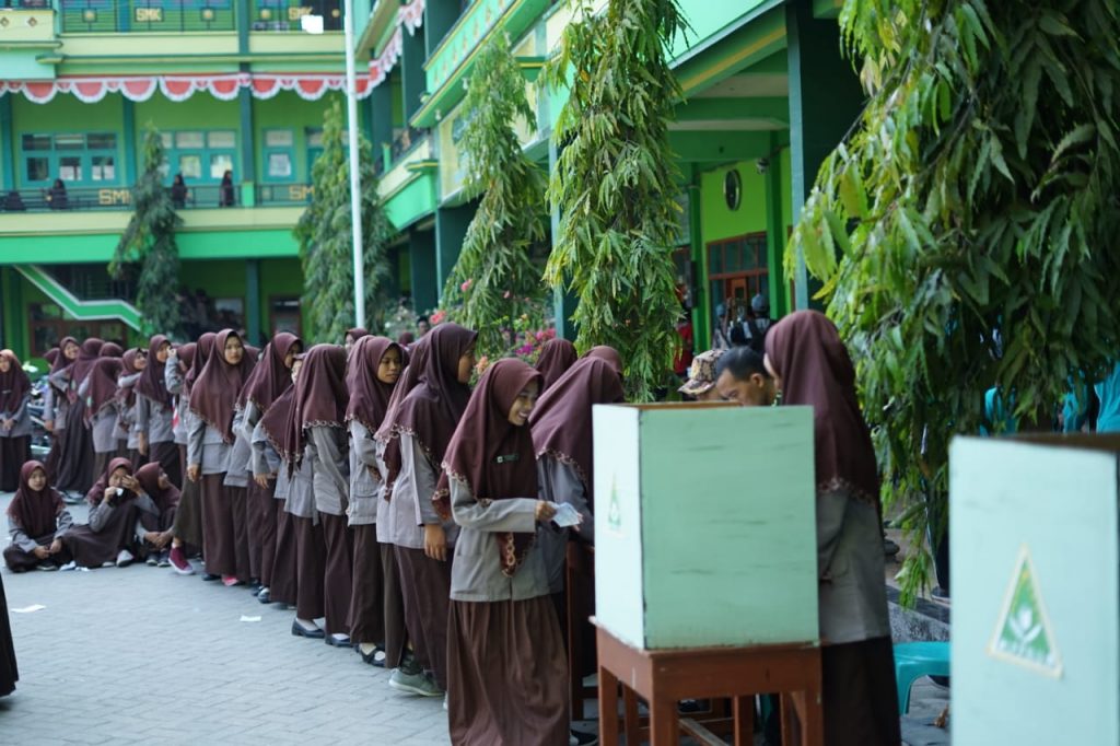 Proses Pemilihan Suara Ketua PK Ipnu Ippnu Smk Wachid Hasjim Maduran TP. 2019/2020