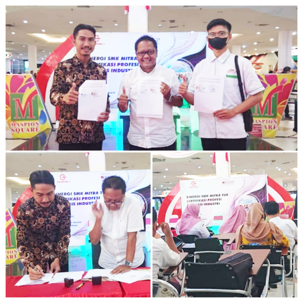 MoU MITRA TUK SERTIFIKASI PROFESI BERBASIS INDUSTRI (LSP-P3) DI MASPION IT SURABAYA