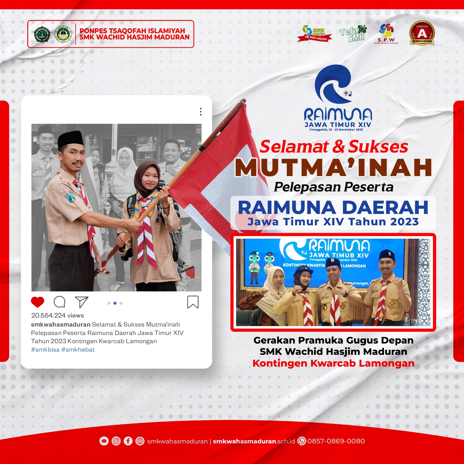 PELEPASAN DAN PEMBERANGKATAN PESERTA RAIMUNA JATIM XIV 2023